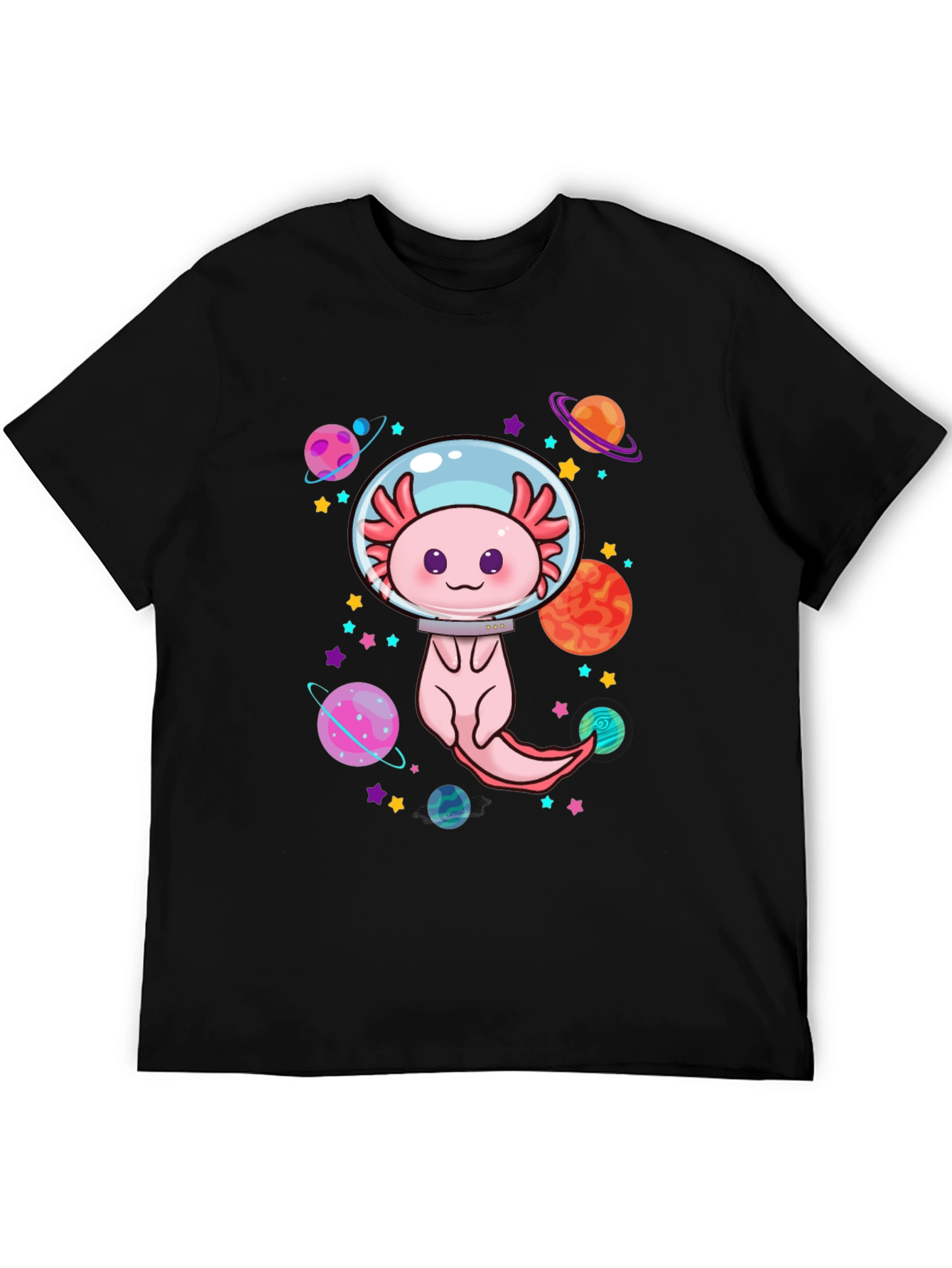 Axolotl Astronaut Graphic T-Shirt