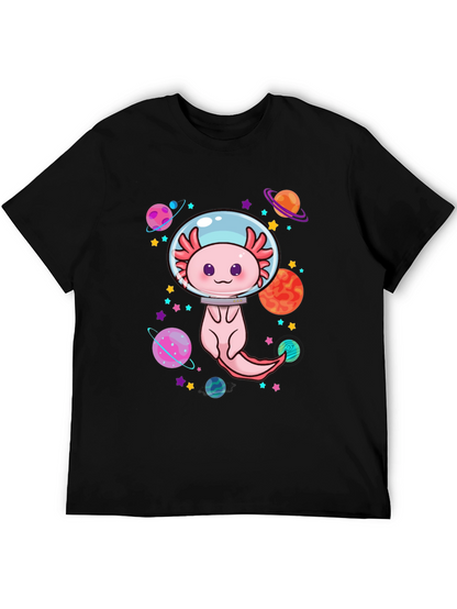 Axolotl Astronaut Graphic T-Shirt