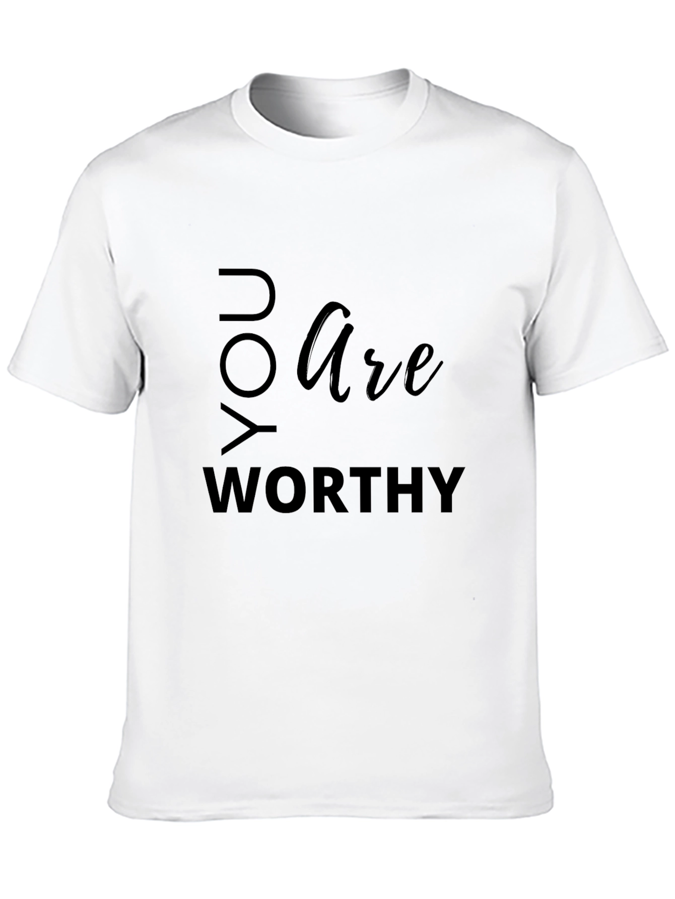 You Are Worthy Black Graphic Tee