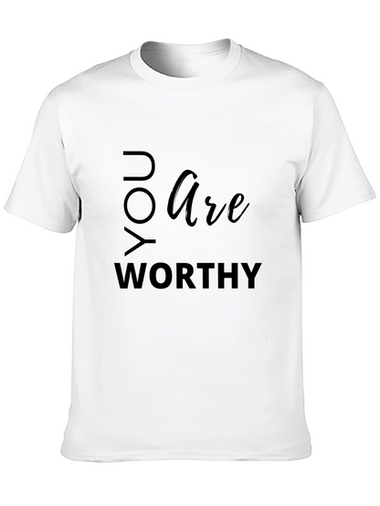 You Are Worthy Black Graphic Tee