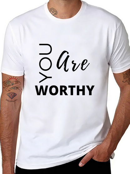 You Are Worthy Black Graphic Tee