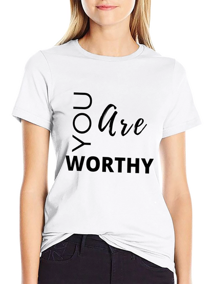 You Are Worthy Black Graphic Tee