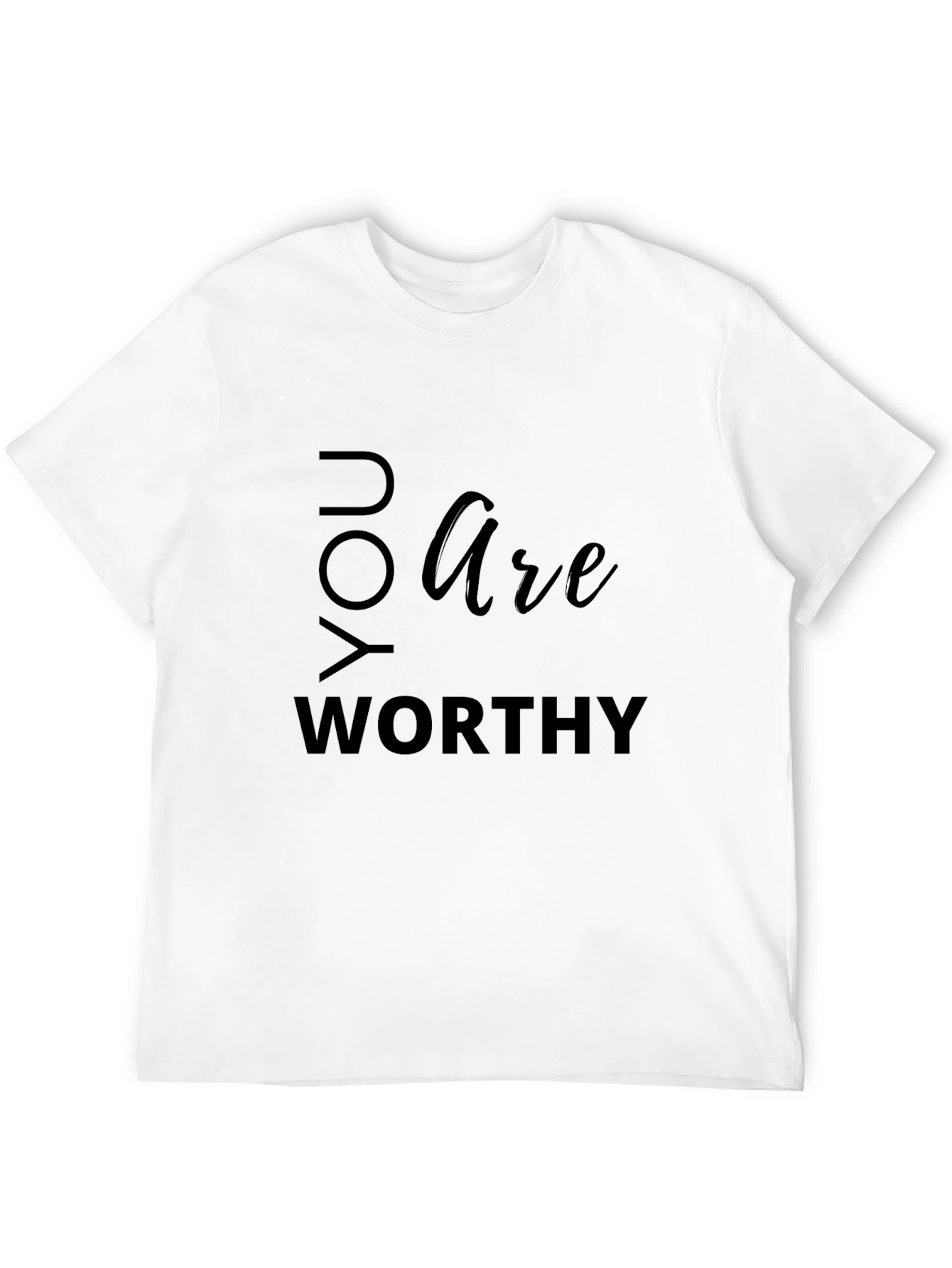 You Are Worthy Black Graphic Tee