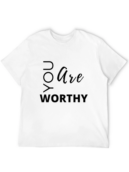 You Are Worthy Black Graphic Tee