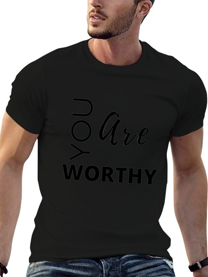 You Are Worthy Black Graphic Tee