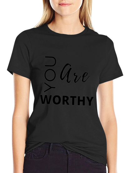 You Are Worthy Black Graphic Tee