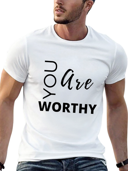You Are Worthy Black Graphic Tee