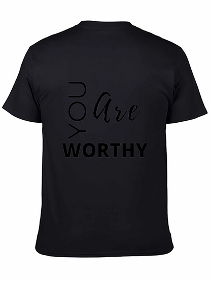 You Are Worthy Black Graphic Tee