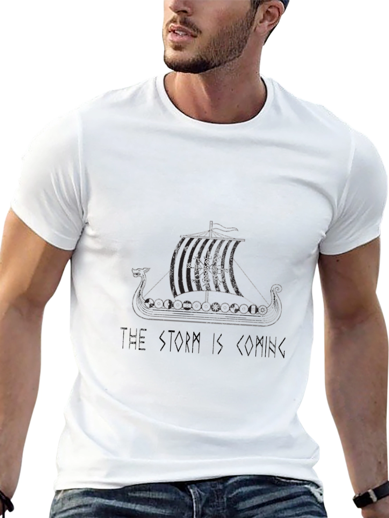 Viking Ship T-Shirt - The Storm is Coming