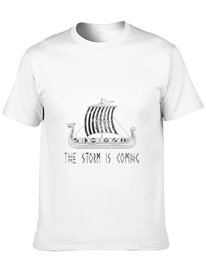 Viking Ship T-Shirt - The Storm is Coming