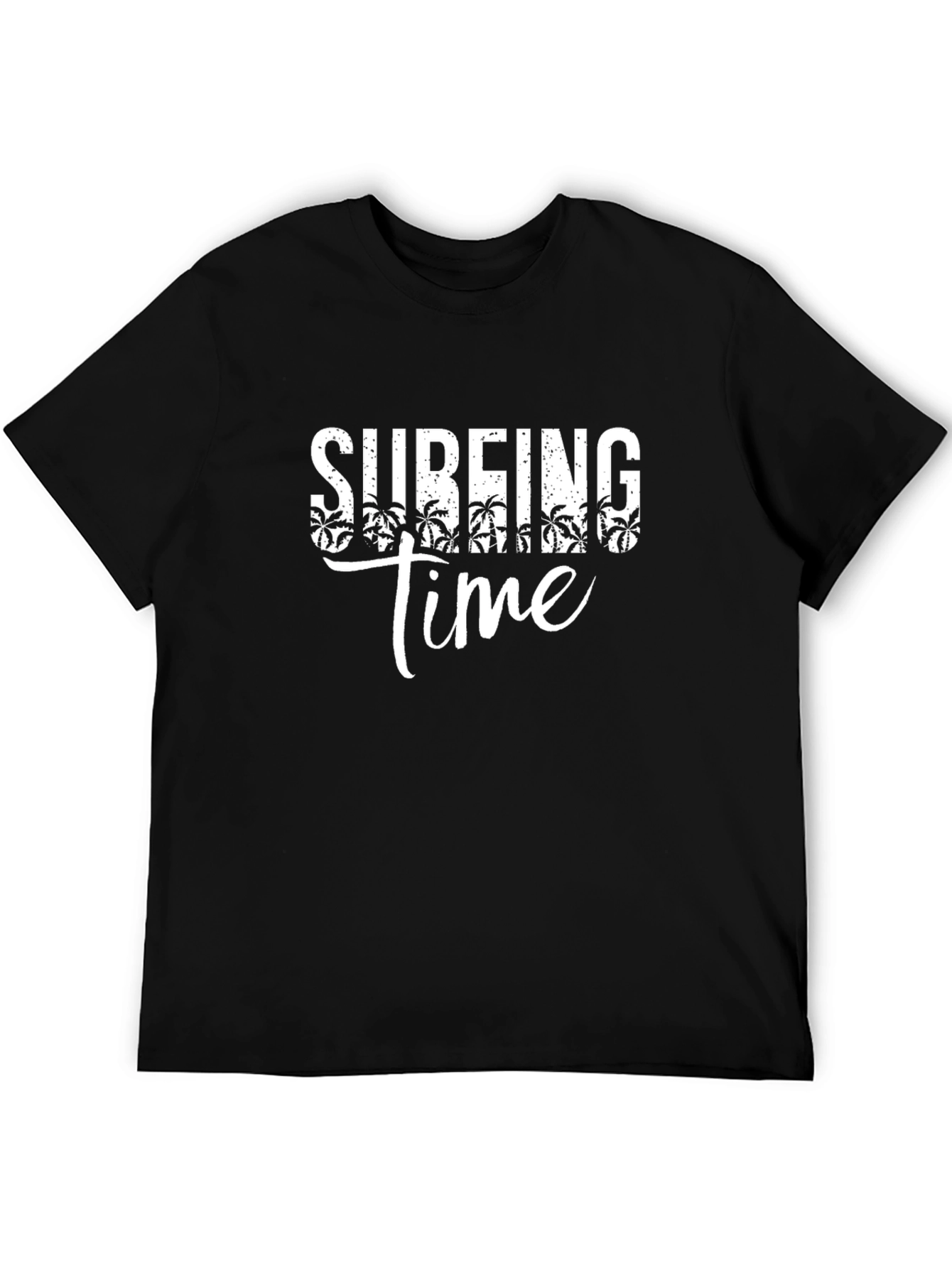 Surfing Time Black Graphic Tee