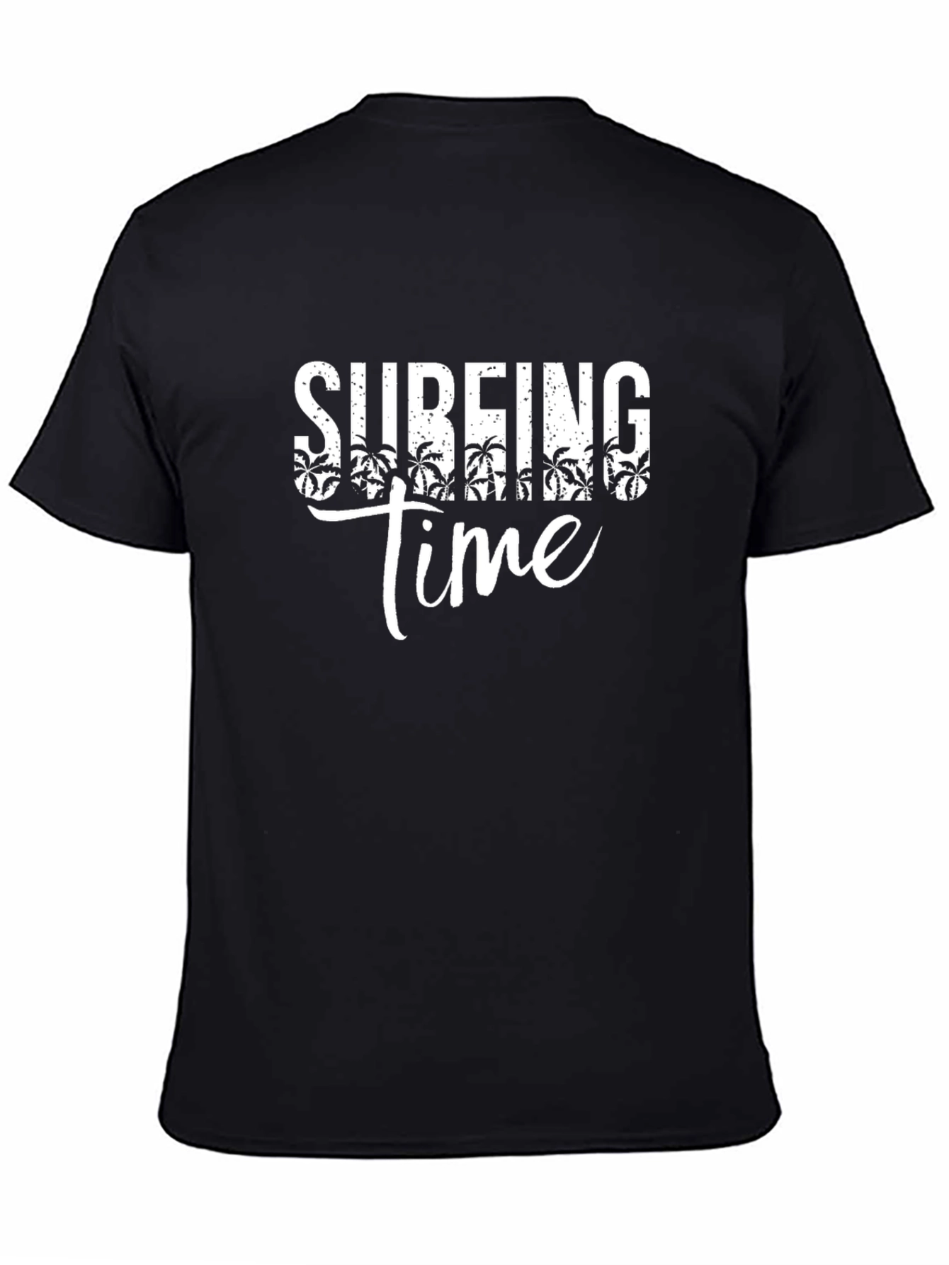 Surfing Time Black Graphic Tee