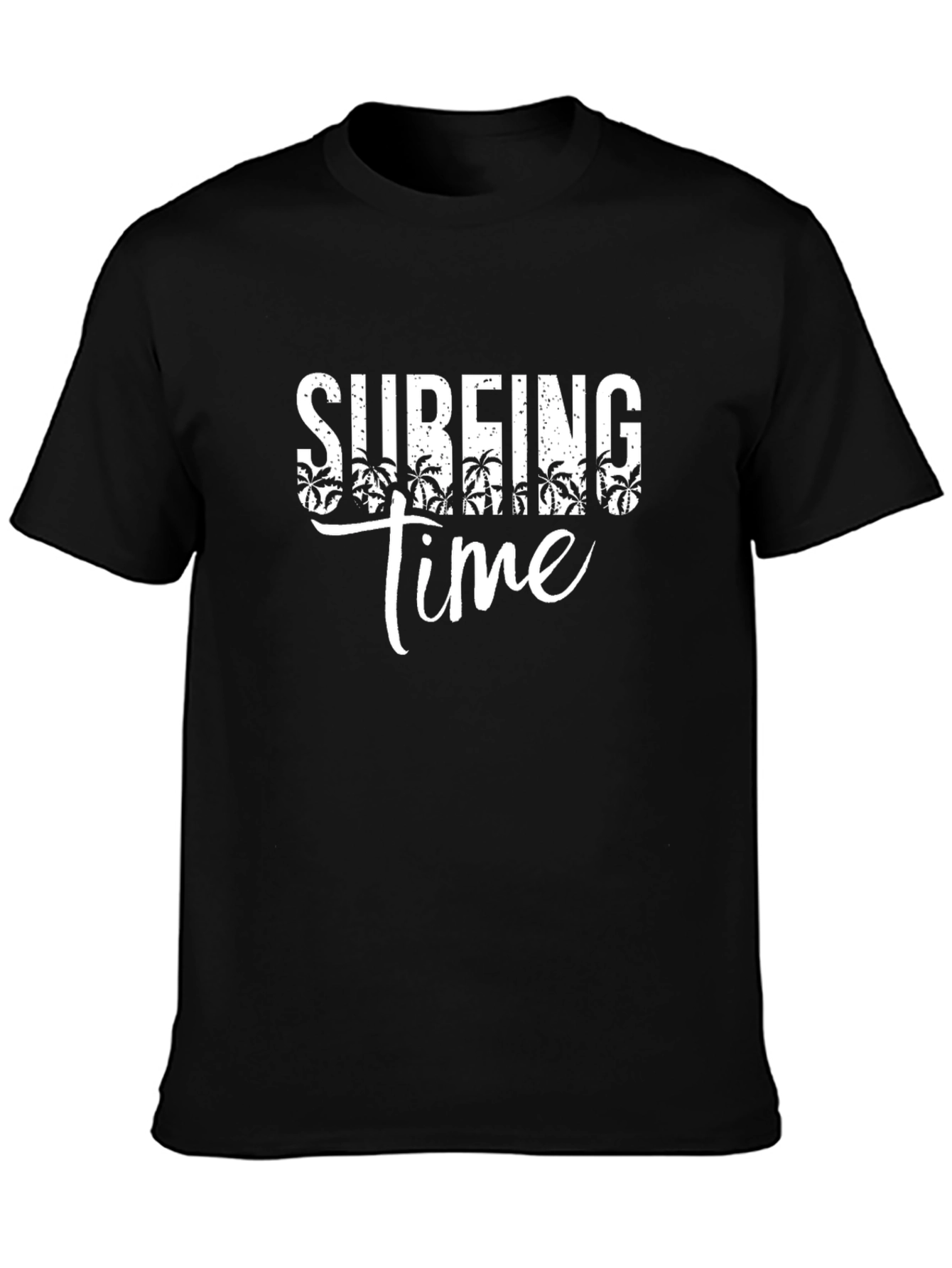Surfing Time Black Graphic Tee