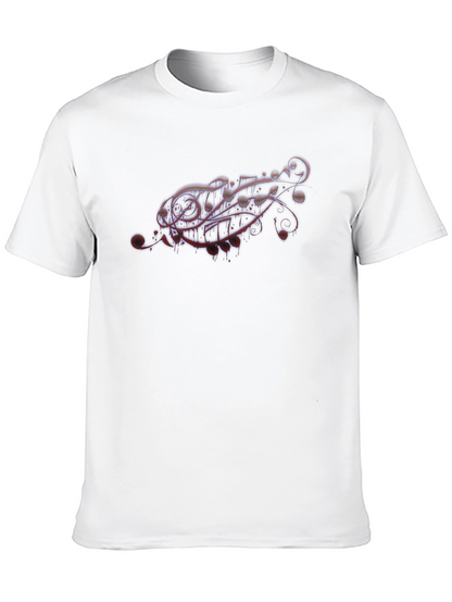 Abstract Graphic Tee - Black Crewneck T-Shirt