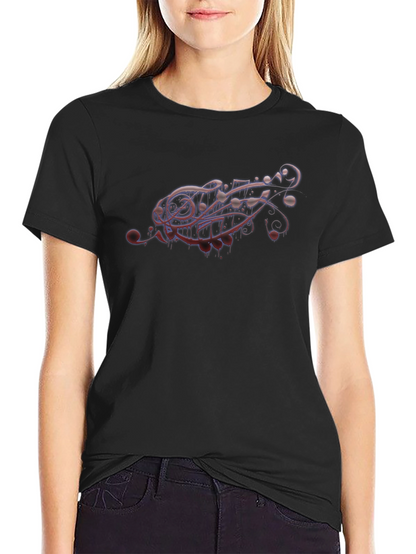 Abstract Graphic Tee - Black Crewneck T-Shirt