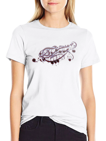 Abstract Graphic Tee - Black Crewneck T-Shirt