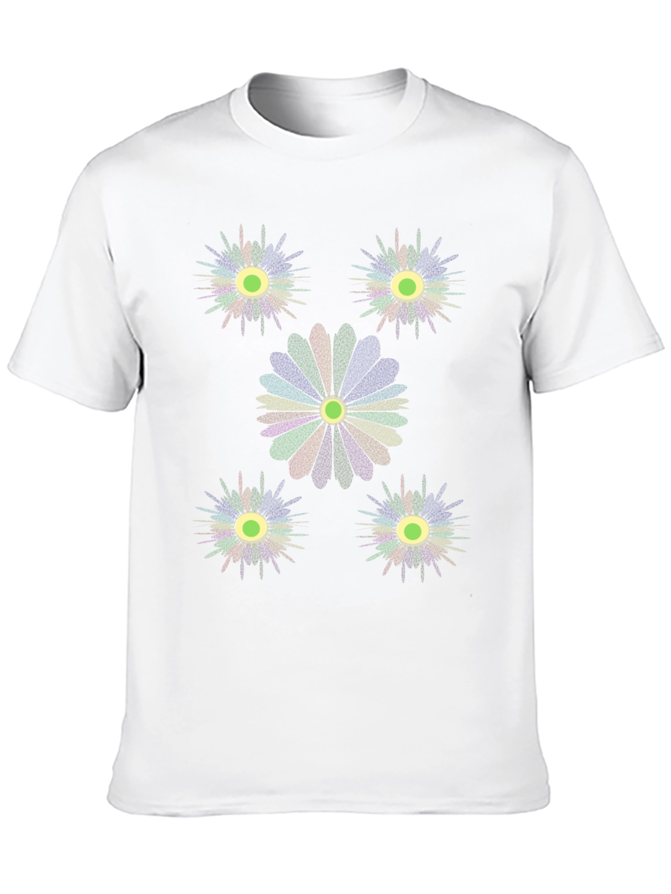 Unique Floral Graphic Print Black T-Shirt