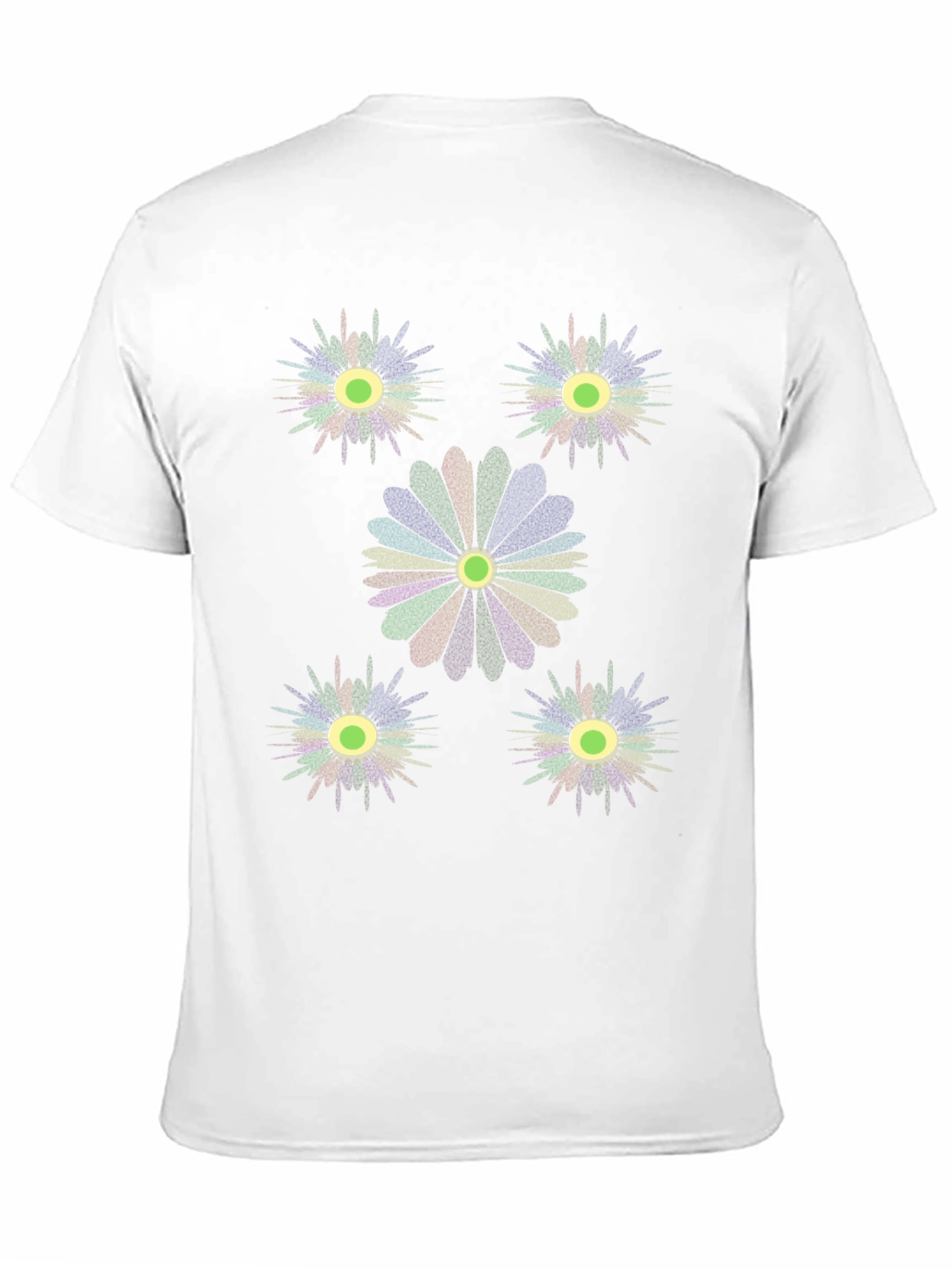 Unique Floral Graphic Print Black T-Shirt