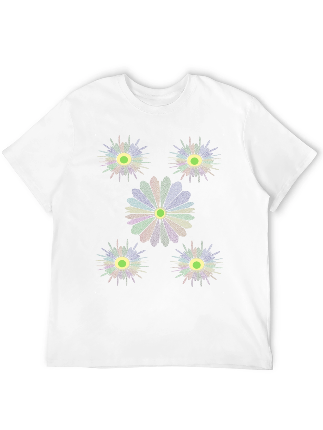 Unique Floral Graphic Print Black T-Shirt