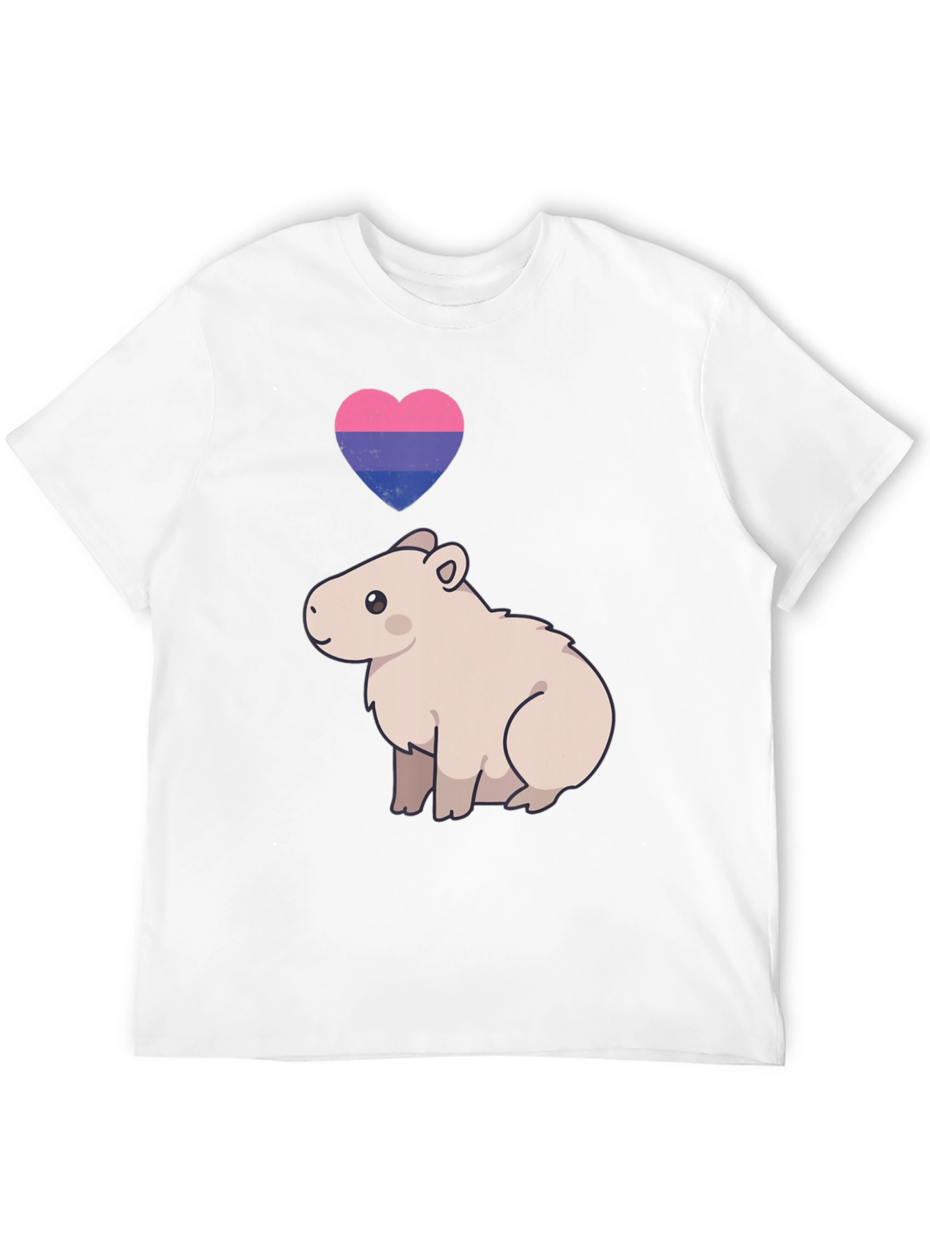 Bisexual Capybara Heart T-Shirt - Unisex