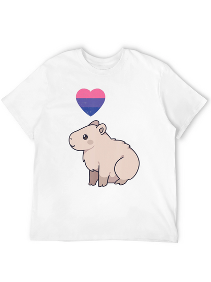 Bisexual Capybara Heart T-Shirt - Unisex