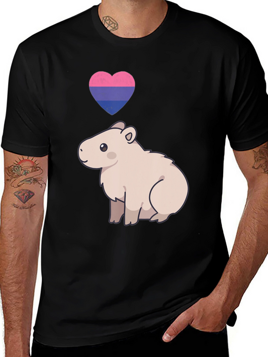 Bisexual Capybara Heart T-Shirt - Unisex