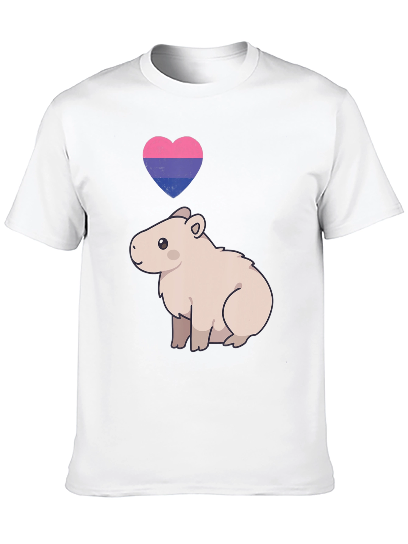 Bisexual Capybara Heart T-Shirt - Unisex