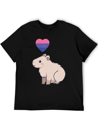 Bisexual Capybara Heart T-Shirt - Unisex