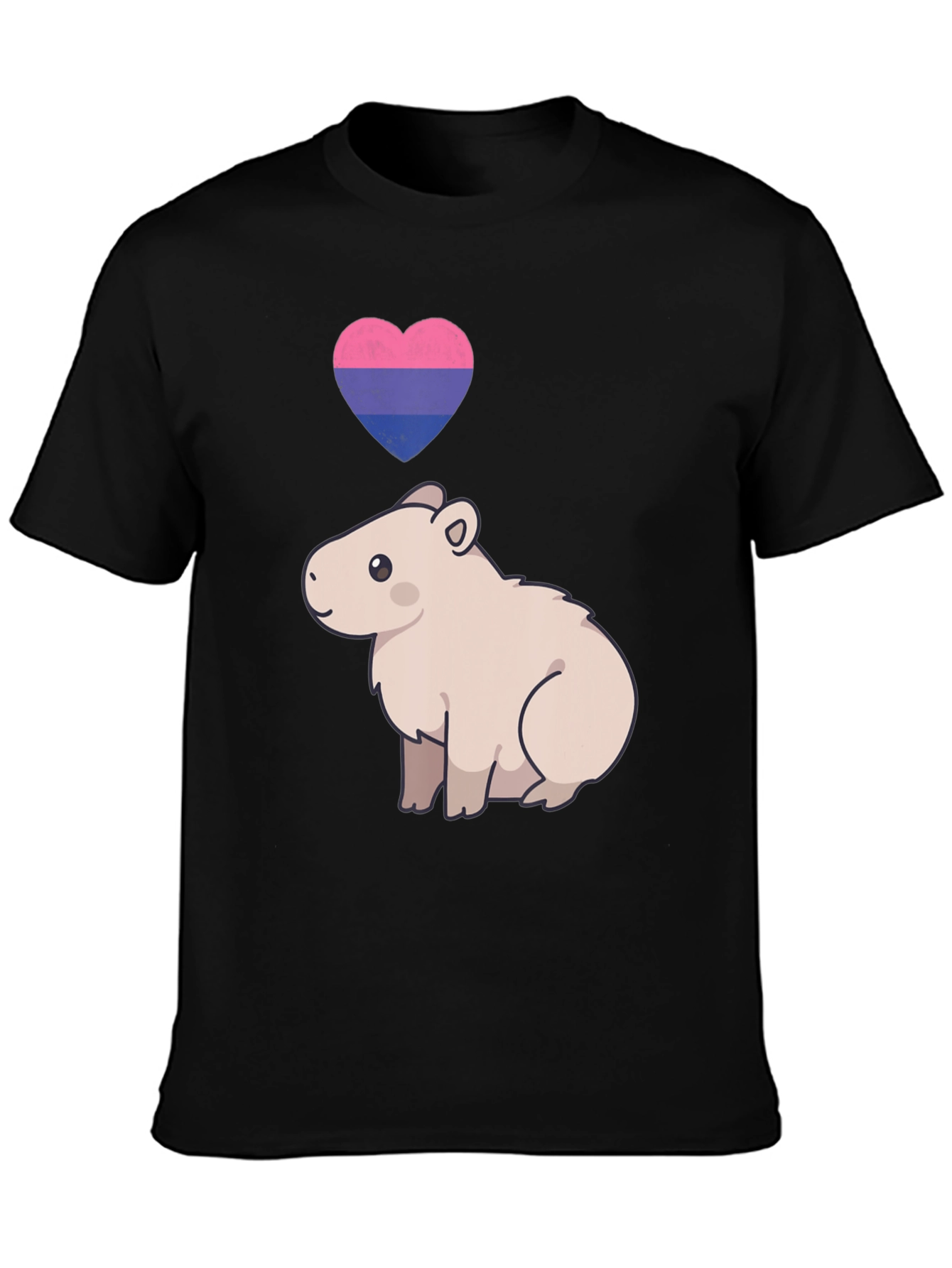 Bisexual Capybara Heart T-Shirt - Unisex