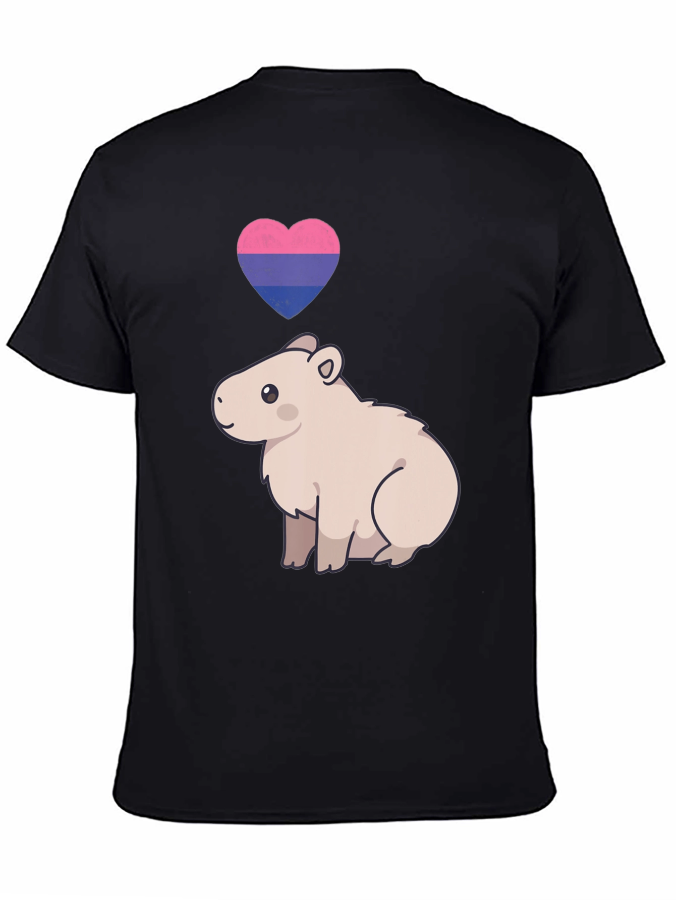 Bisexual Capybara Heart T-Shirt - Unisex