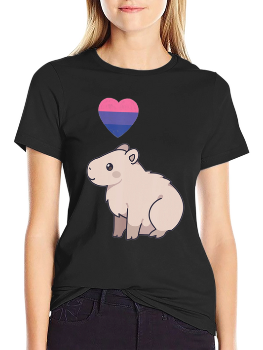 Bisexual Capybara Heart T-Shirt - Unisex