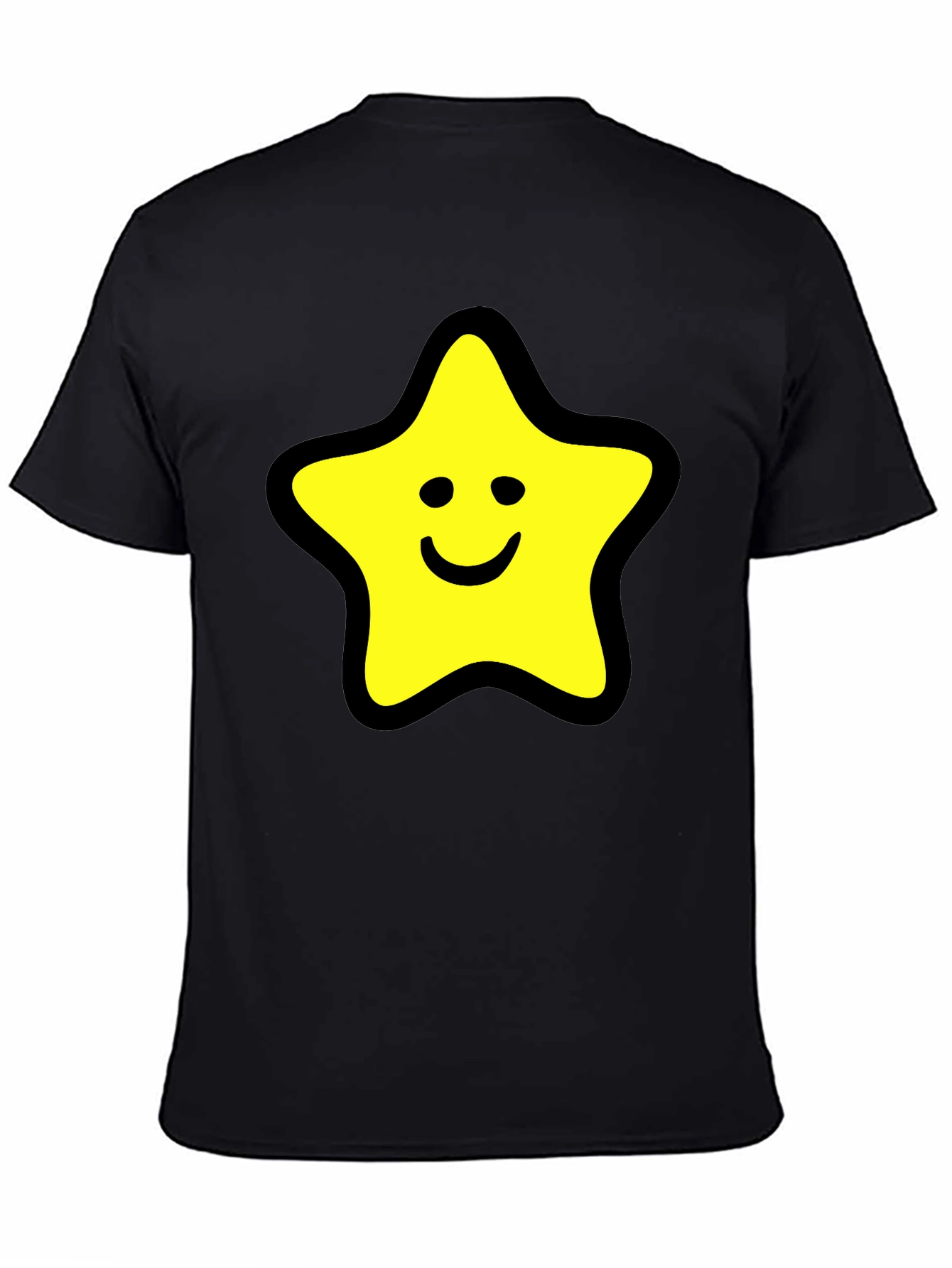 Star Graphic Black T-Shirt - Comfortable Cotton Blend