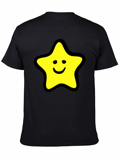 Star Graphic Black T-Shirt - Comfortable Cotton Blend