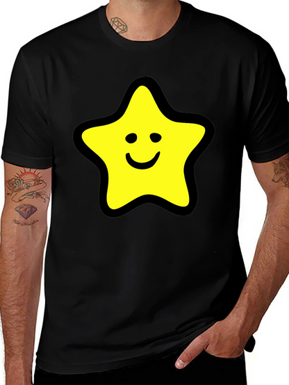 Star Graphic Black T-Shirt - Comfortable Cotton Blend