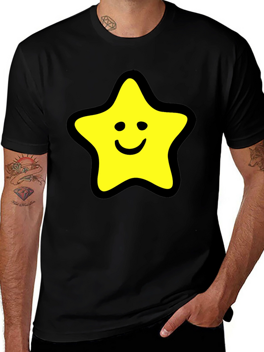Star Graphic Black T-Shirt - Comfortable Cotton Blend