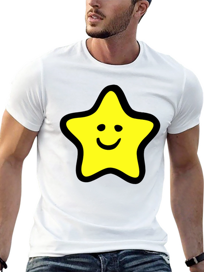 Star Graphic Black T-Shirt - Comfortable Cotton Blend