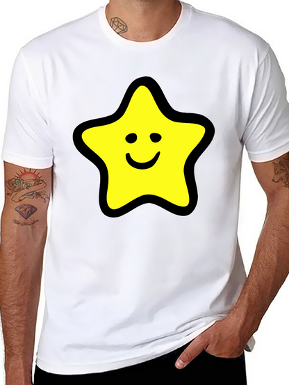 Star Graphic Black T-Shirt - Comfortable Cotton Blend
