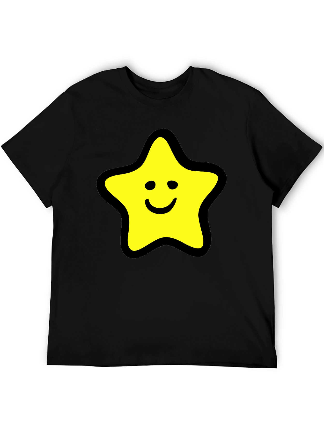 Star Graphic Black T-Shirt - Comfortable Cotton Blend