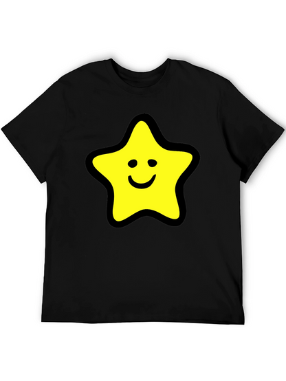 Star Graphic Black T-Shirt - Comfortable Cotton Blend