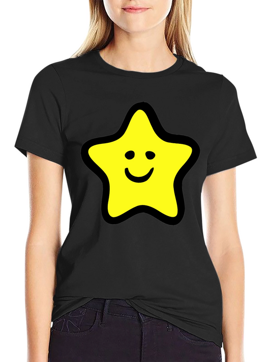 Star Graphic Black T-Shirt - Comfortable Cotton Blend