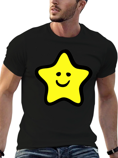 Star Graphic Black T-Shirt - Comfortable Cotton Blend