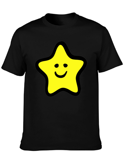 Star Graphic Black T-Shirt - Comfortable Cotton Blend