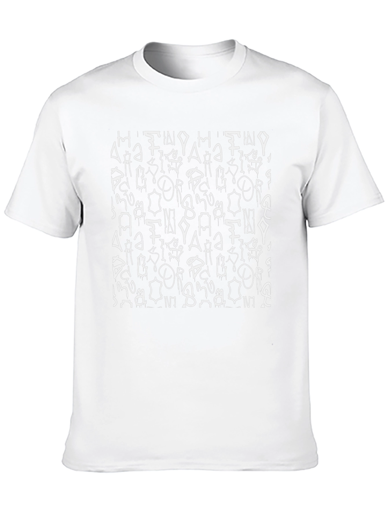 Abstract Graphic Print T-Shirt - Black