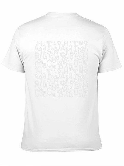 Abstract Graphic Print T-Shirt - Black