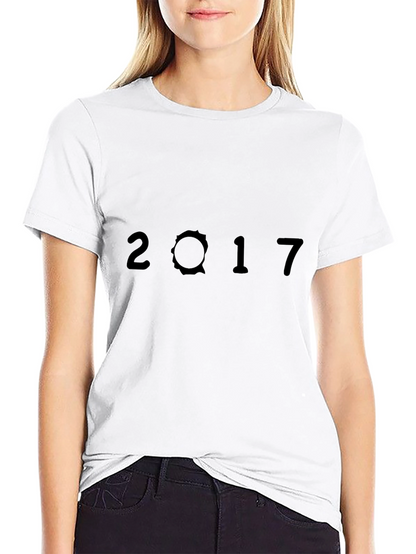 2017 Graphic Black T-Shirt - Classic Casual Tee