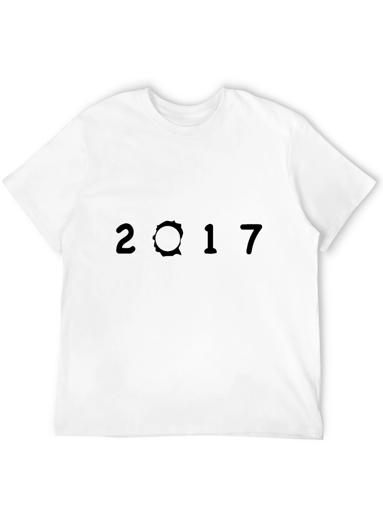 2017 Graphic Black T-Shirt - Classic Casual Tee