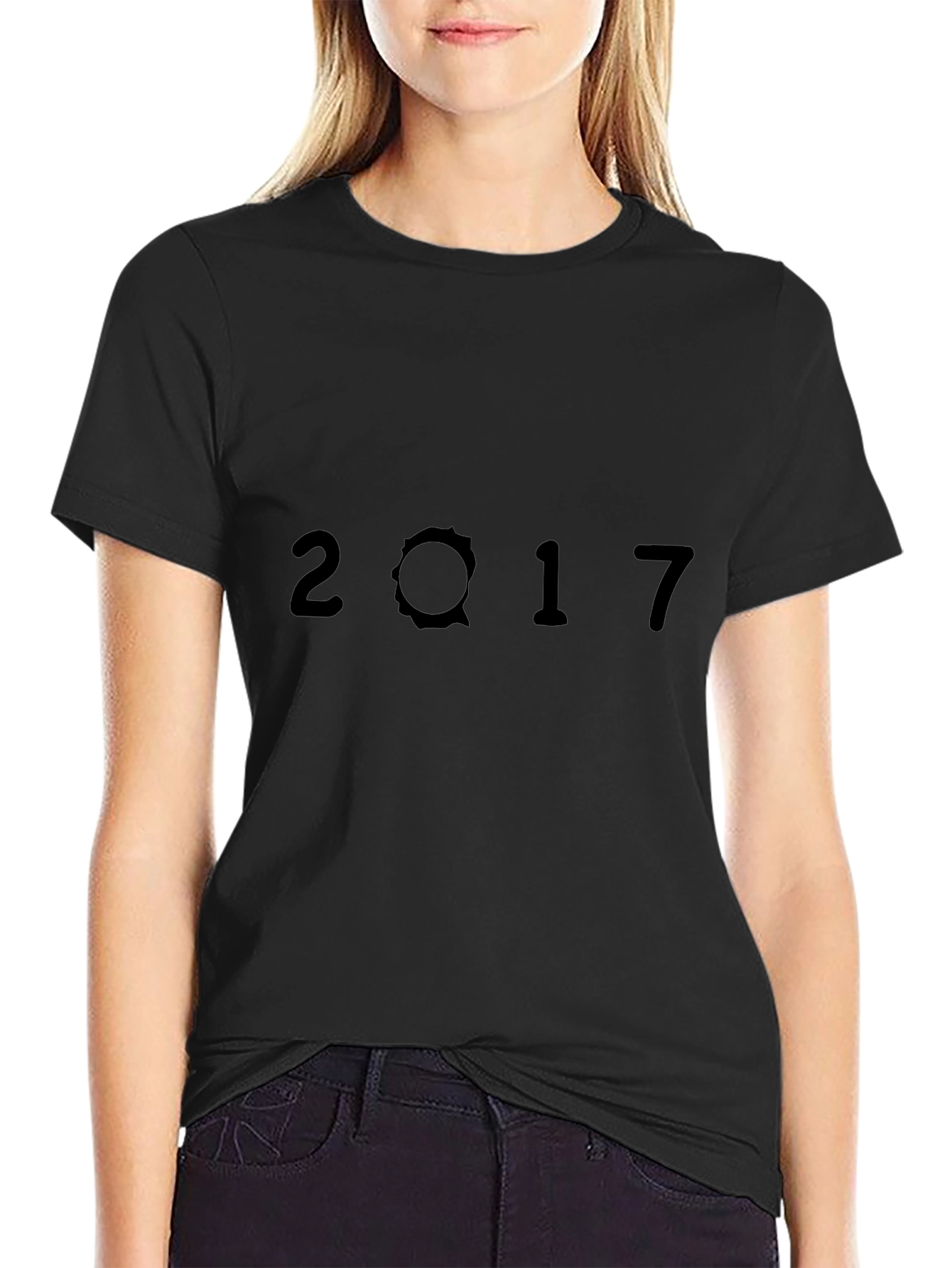 2017 Graphic Black T-Shirt - Classic Casual Tee