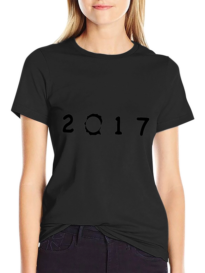 2017 Graphic Black T-Shirt - Classic Casual Tee