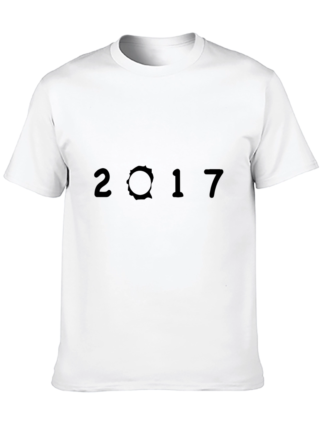 2017 Graphic Black T-Shirt - Classic Casual Tee