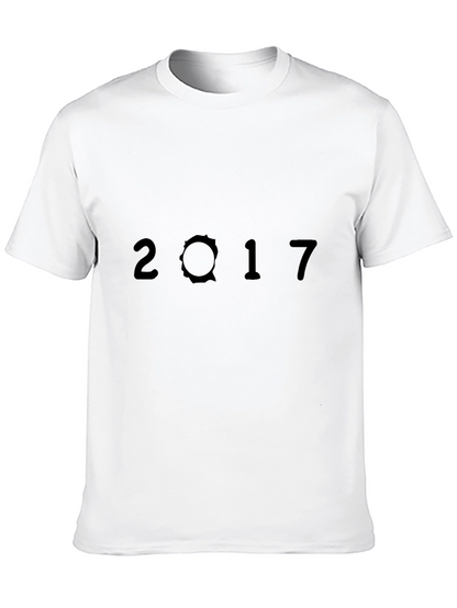2017 Graphic Black T-Shirt - Classic Casual Tee